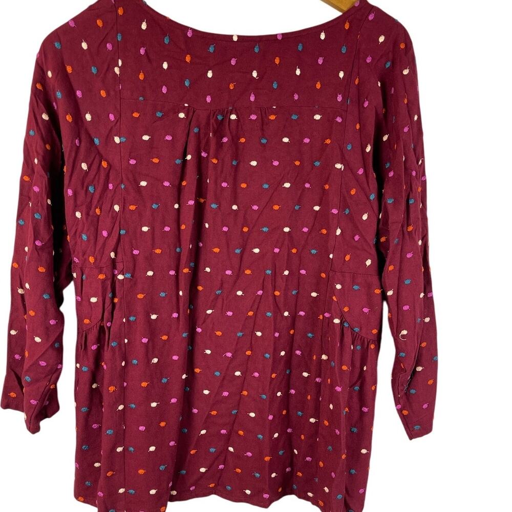 Anthropologie Maeve Multicolored Dottie Embroidered Blouse Size XS - Picture 5 of 10